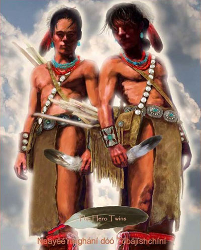 Painted portrait of the Hero Twins