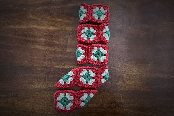 Granny Square Crocheted Christmas Stocking