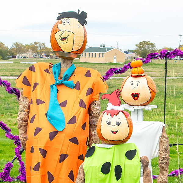 the Flinstones made with Pumpkins